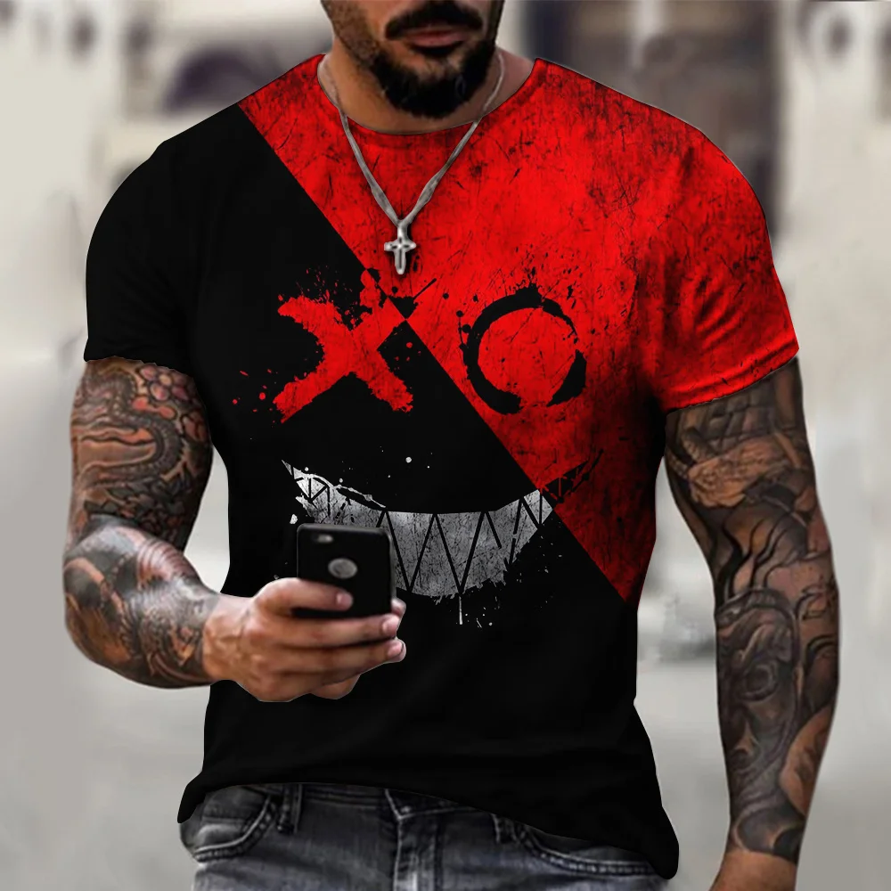 

Funny 3d Full Printing Graphic T Shirts Street Fashion Casual Travel T-shirt Summer New O-Neck Oversized T Shirt for Men