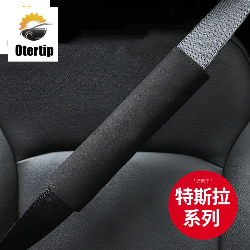

Otertip Packs Alcantara Seat Belt Cover Shoulder Pad Cushion For Tesla Model 3/S/X/Y Safety Belt Protector Cover Tesla Accessory