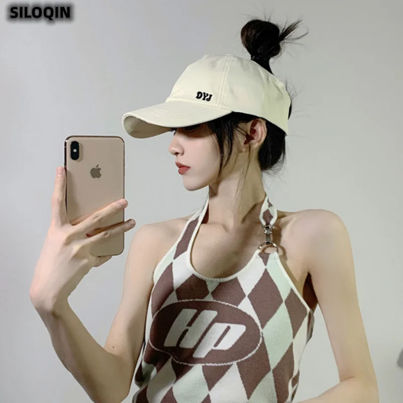 

2022 New Summer Hats Peaked Caps Female High Ponytail Baseball Cap Empty Top Hat Leisure Sports Shade Snapback Hat Millinery