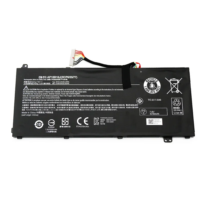 Аккумулятор для ноутбука Acer Aspire 3 7 6 В 55/77 Вт/ч AP18B18J