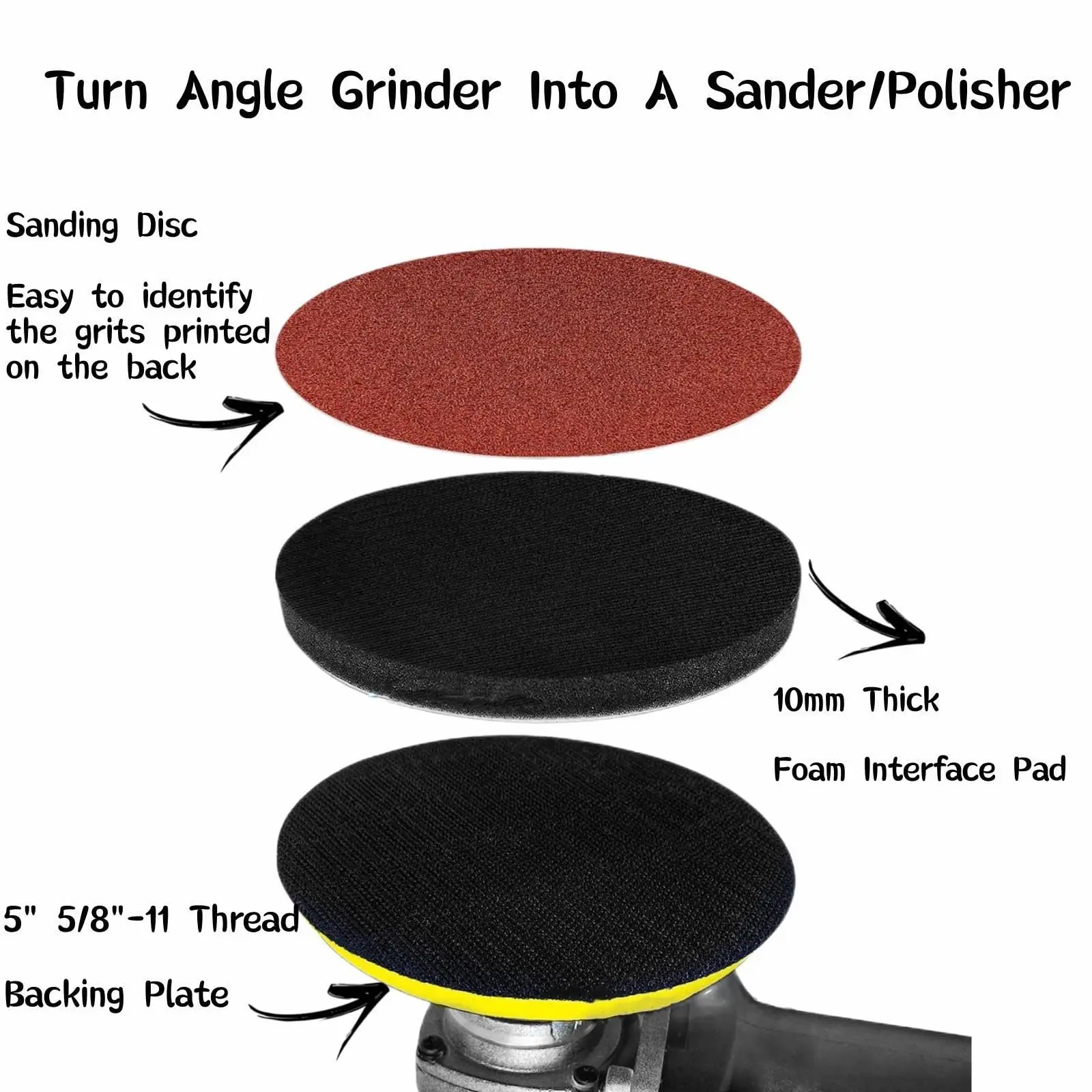 Набор из 5-дюймовой Красной наждачной бумаги с крючком и петлей 93 шт. мягкие