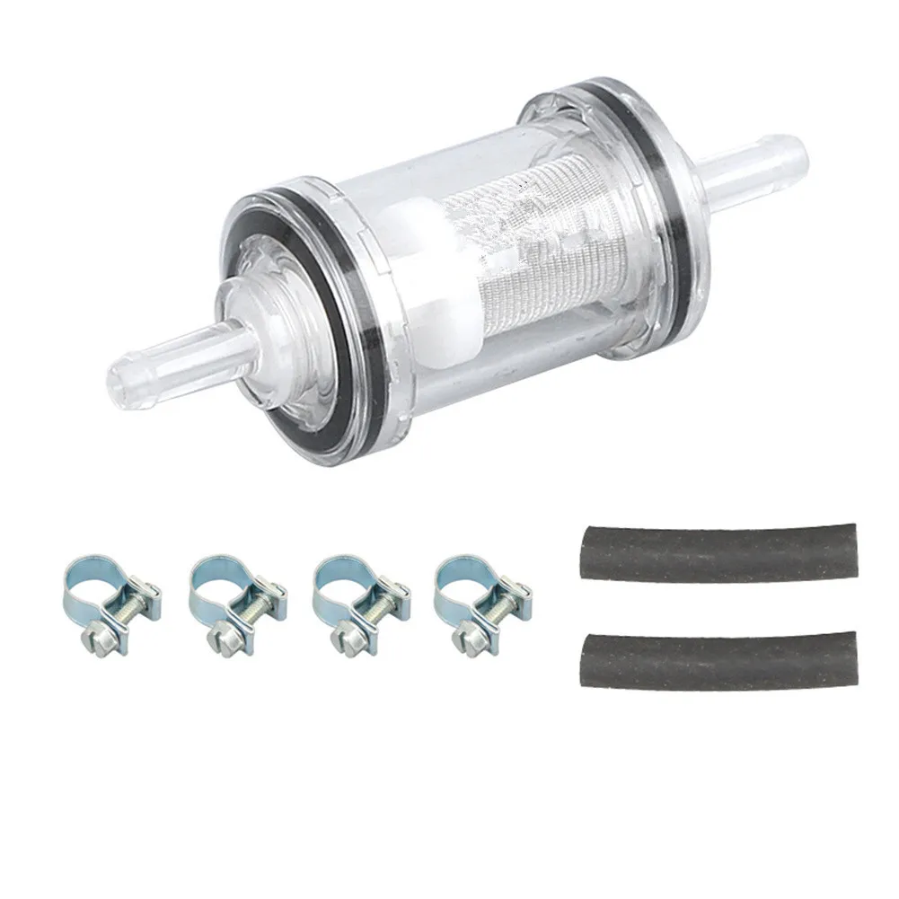 7 шт./компл. прозрачный разборный дизельный топливный фильтр + шланг зажимы для