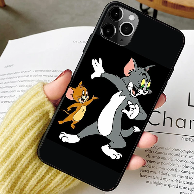

Phone Case For iPhone 13 11 12 7 8 XS SE 2020 XR mini pro Plus MAX Samsung A52 S20 21 ultra Cartoon Cat-T-Tom-And Cute-J-Jerry