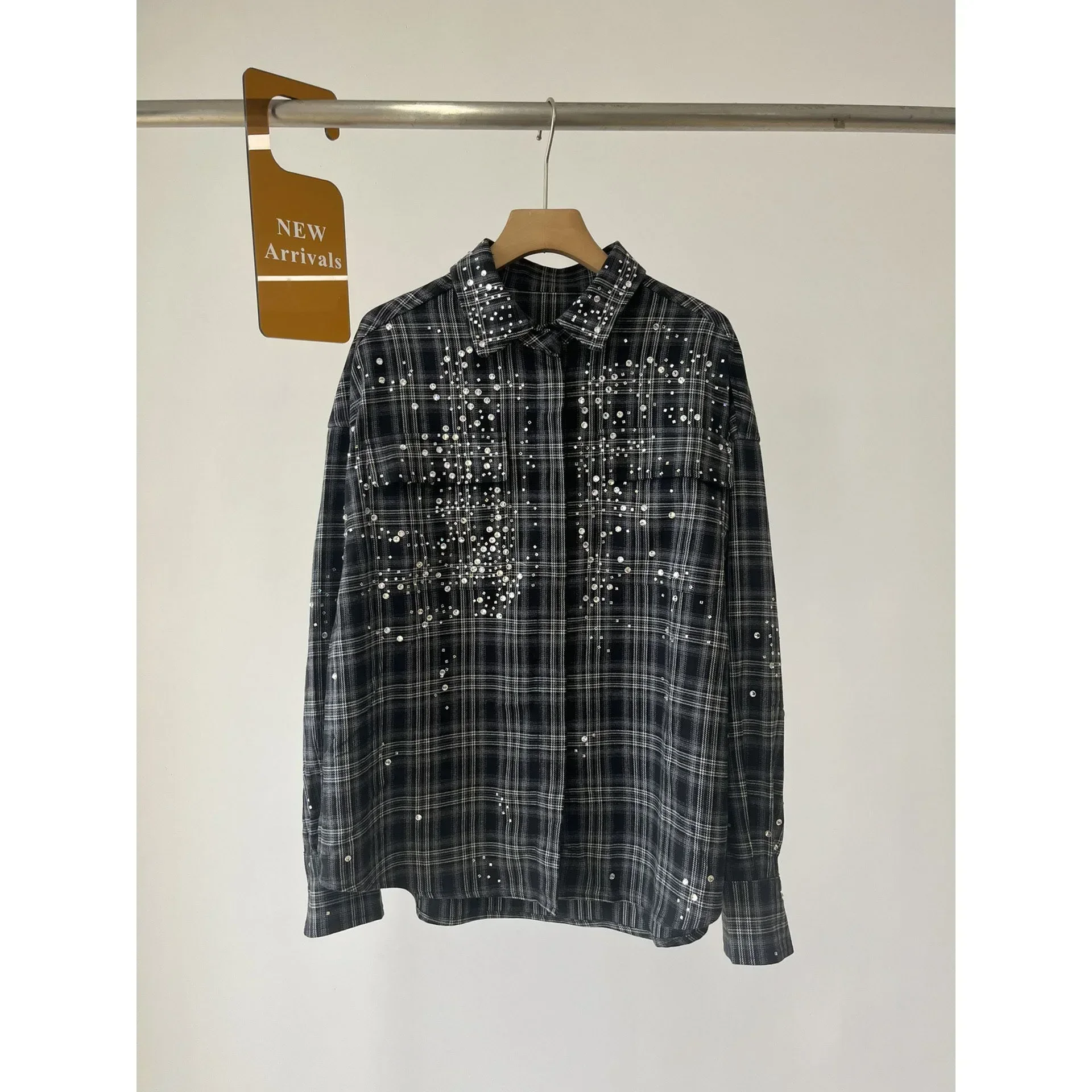 Осенне-зимняя Осенняя осенне-зимняя Ослепительная популярная рубашка с длинными