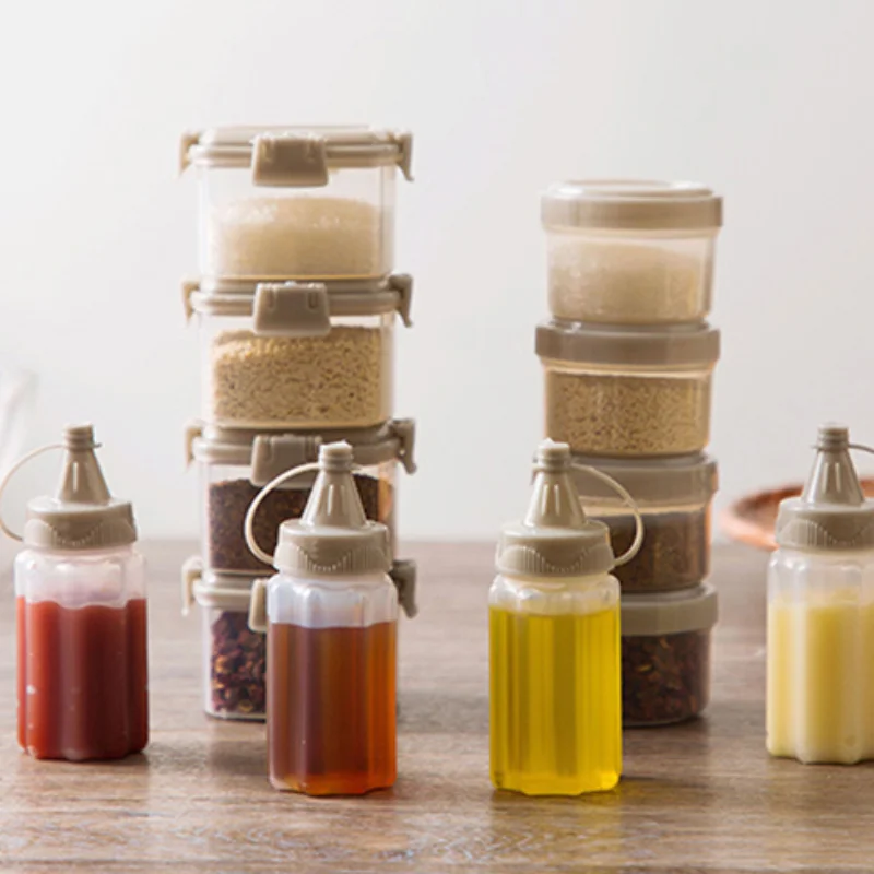 Пластиковая бутылка для соуса 4 шт./компл. мини-коробка приправ контейнер салатов