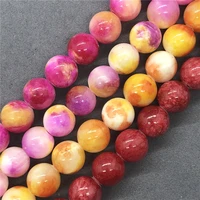 red yellow persian chalcedony bead 46810 mm round loose spacer beads for jewelry making necklace diy bracelets accessories