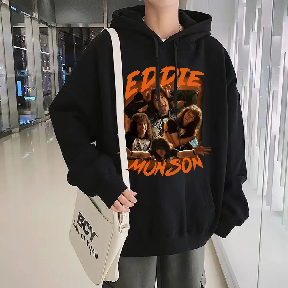 Stranger Things 4 Eddie Munson Graphics Popular Hoodie Trend Design Cotton Fashion Sweatshirt Harajuku Unisex Vintage Pullover P