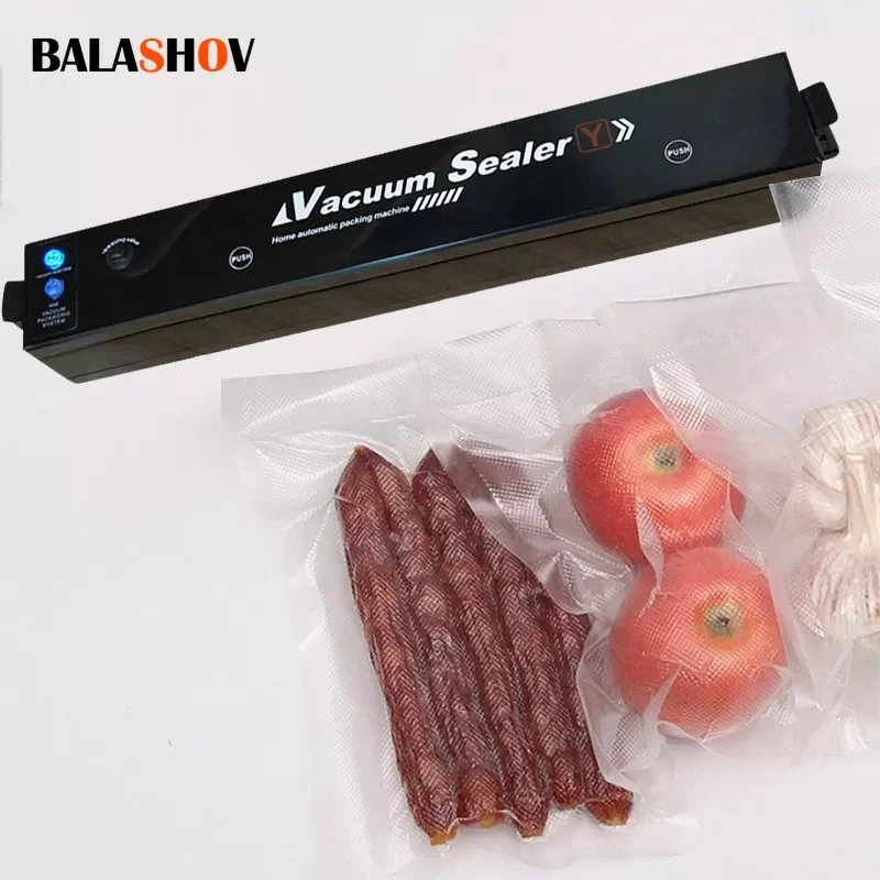 

220V Household Food Vacuum Sealer Food Packaging Machine Film Sealer Vacuum Packer With 10pcs Vacuum Bags Kichen Tool EU Plug