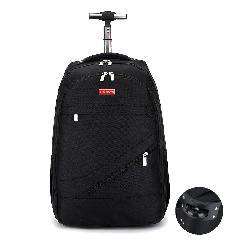 SIXRAYS Men's Travel Bag Man Backpack Polyester Bags Waterproof Computer Packsack Brand Design Backpacks Trolley backpack
