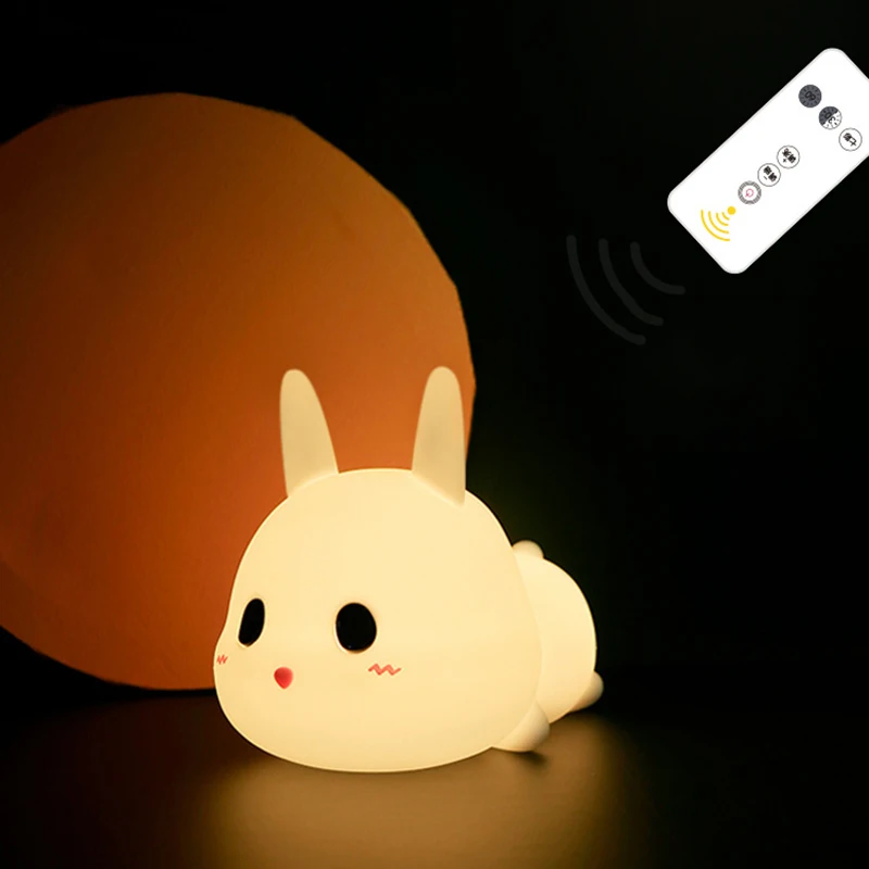 

Led Silicone Bedroom Decoration Night Light Cute Gift Pink Sensor Switch Room Decor Anime Veilleuses Rechargeable Night Light