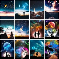 chenistory painting by numbers kits unique gift sky landscape diy frame modern drawing on canvas lovers for adults home decor