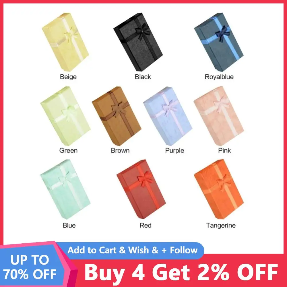 

16 шт./партия, подарочные коробки для ювелирных изделий, 8x5x2,5 см