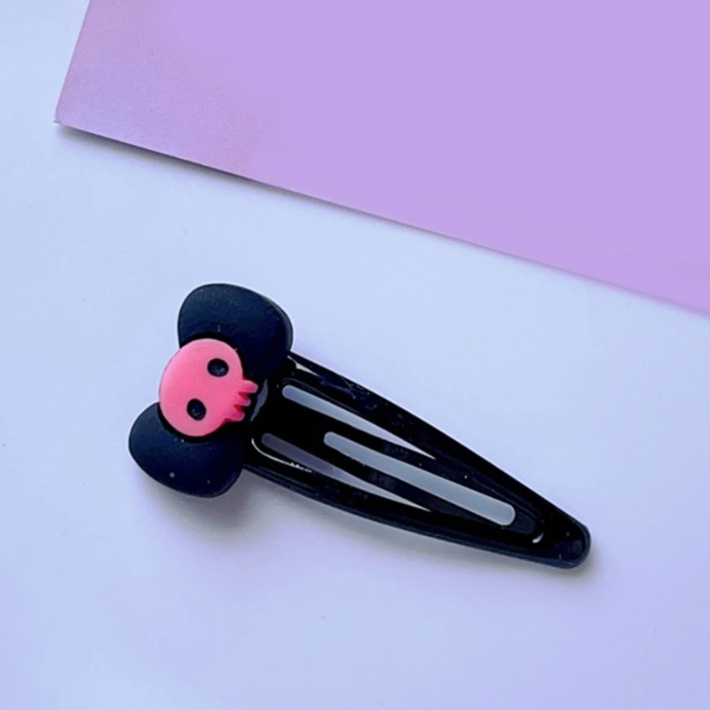 Милая заколка для волос в форме черепа с бантиком подростков виде утконоса/зажим