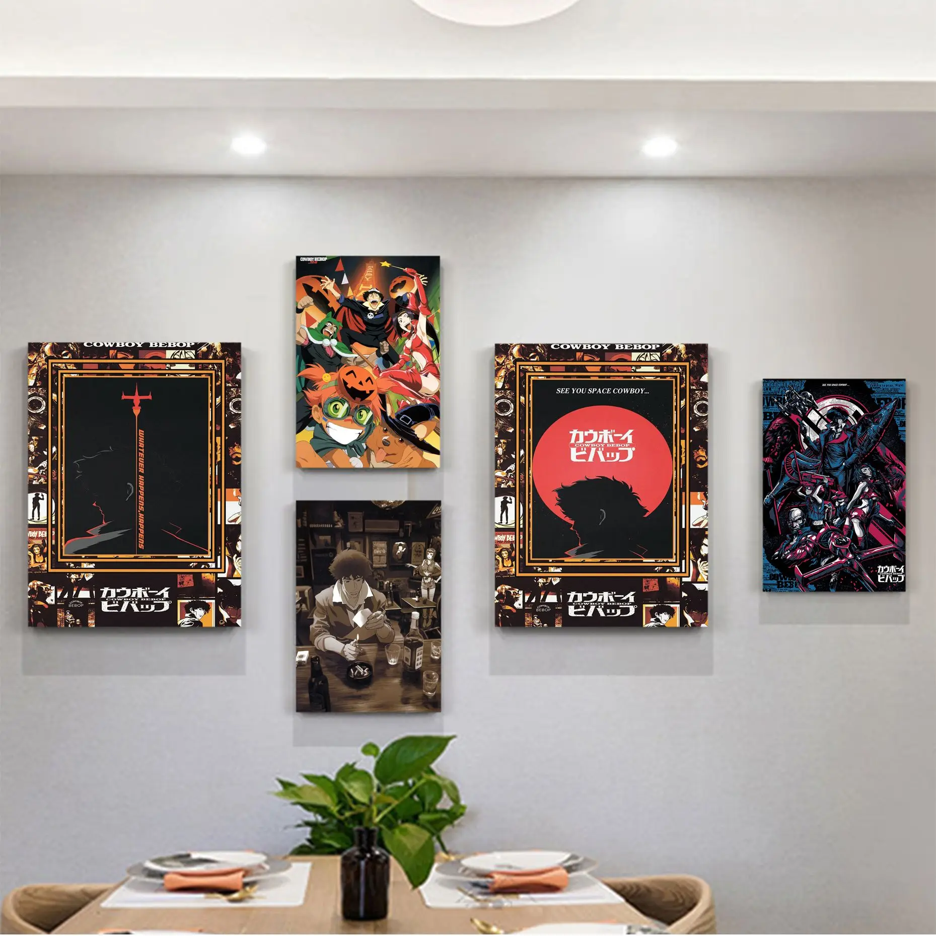 

Cowboy Bebop Classic Movie Posters Decoracion Painting Wall Art White Kraft Paper Decor Art Wall Stickers