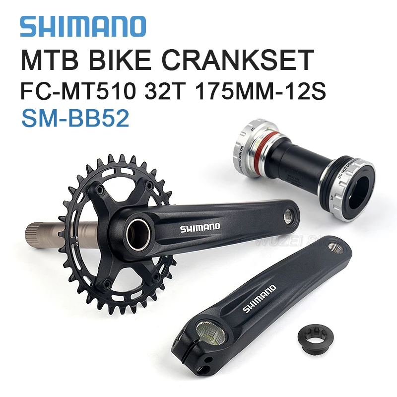 Продажа SHIMANO DEORE FC MT510 Кривошип 12S MTB Кривошип 32T 175 мм с BB MT500/MT501/BB52 MT510 SHIMANO 2-PIECE шатун для горного велосипеда