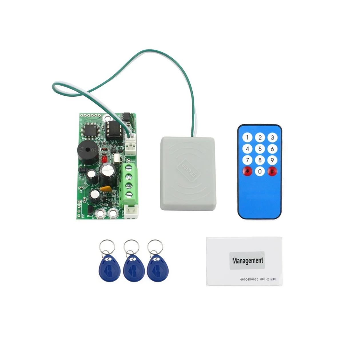 

RFID Embedded Control Board EMID 125KHz Normally Open Control Module Induction Tag Card Controller, Single Coil