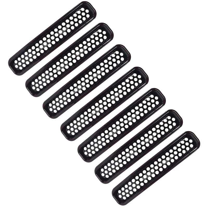 

Honeycomb Mesh Front Grill Inserts Kit Replacement Accessories For 1997-2006 Jeep Wrangler TJ & Unlimited (7PCS)