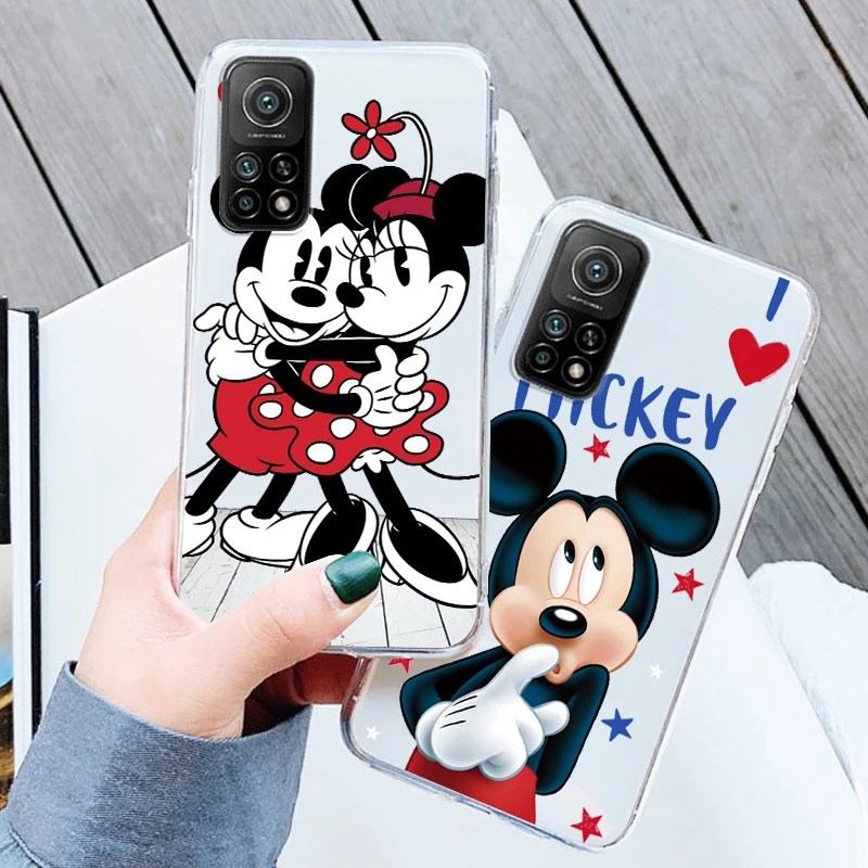 

Couple Mickey Minnie Hot Transparent Cover Phone Case For Xiaomi Redmi K50 K40 Gaming 10 10C 9AT 9A 9C 9T 8 7A 6A 5 5G Armour