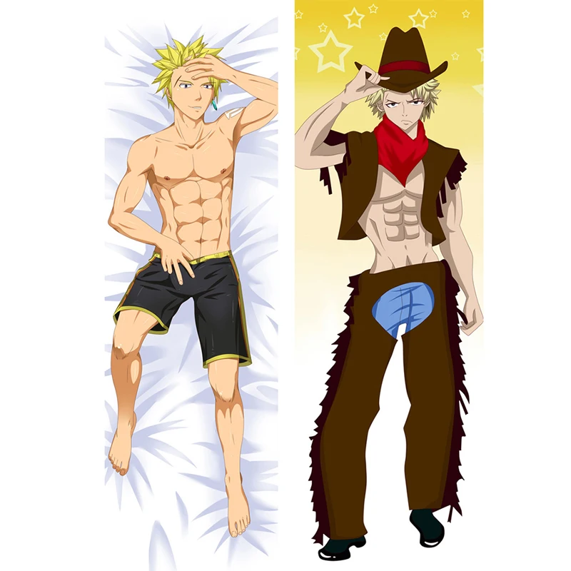 Recommend  Anime Fairy Tail Lucy Heartfilia Natsu Gray Erza Scarlet hugging body pillowcase Dakimakura pillow cover