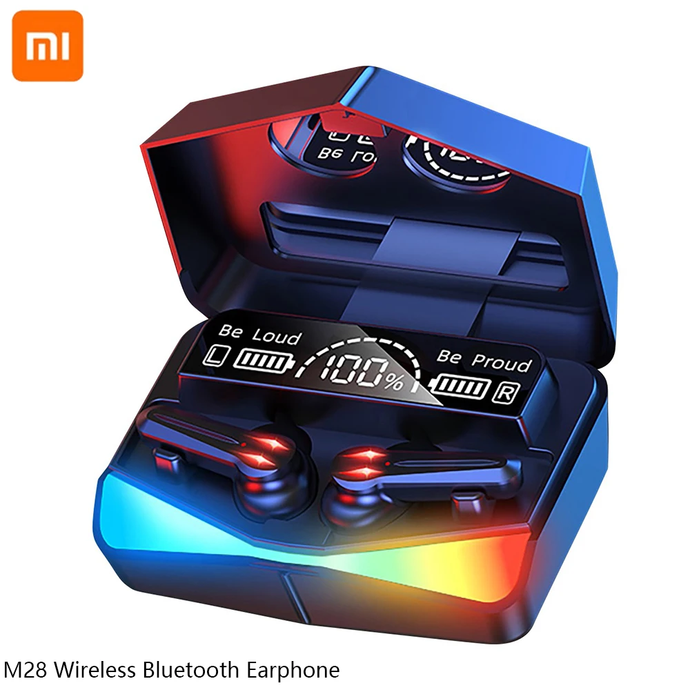 

Xiaomi M28 Wireless Bluetooth Earphone 5.0 Automatic Pair Gaming Bluetooth Headset Bluetooth Headphones Gamer Earbuds