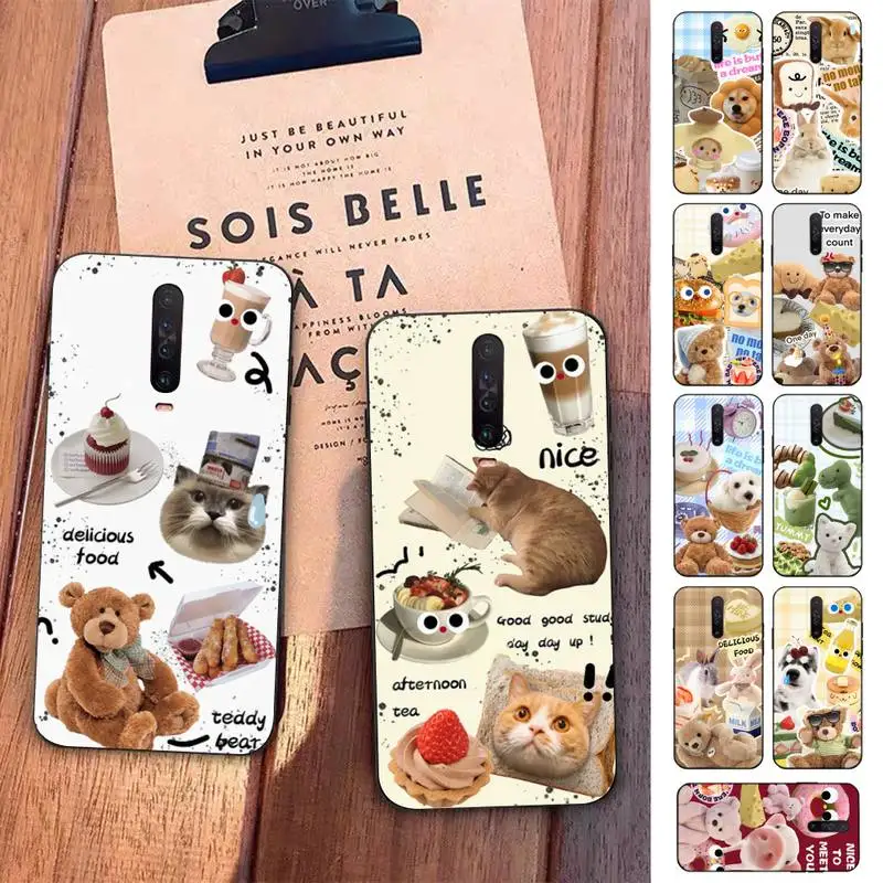 

cute bread dog cartoon cat Phone Case for Redmi 5 6 7 8 9 A 5plus K20 4X S2 GO 6 K30 pro