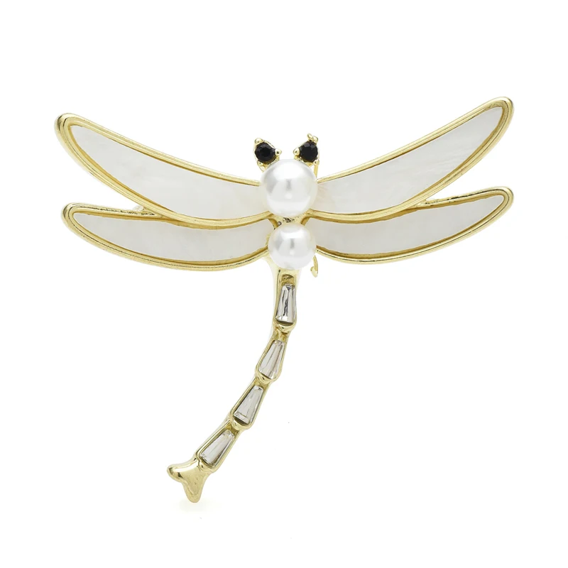 

Wuli&baby Lovely Flying Dragonfly Brooches For Women Unisex 2-color Insects Party Office Brooch Pin Gifts