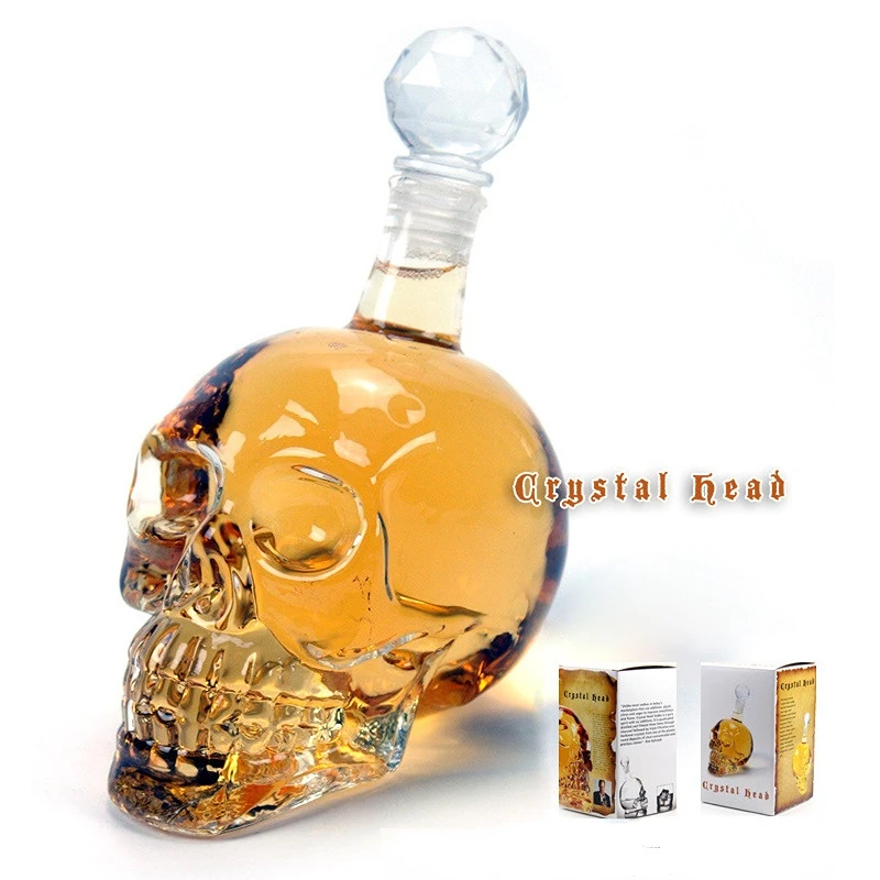 Transparent Skull Glass Wine Decanter Whiskey Skull Shot Glasses Skeleton Wine Glass For Bar Family Halloween Decoration Mug