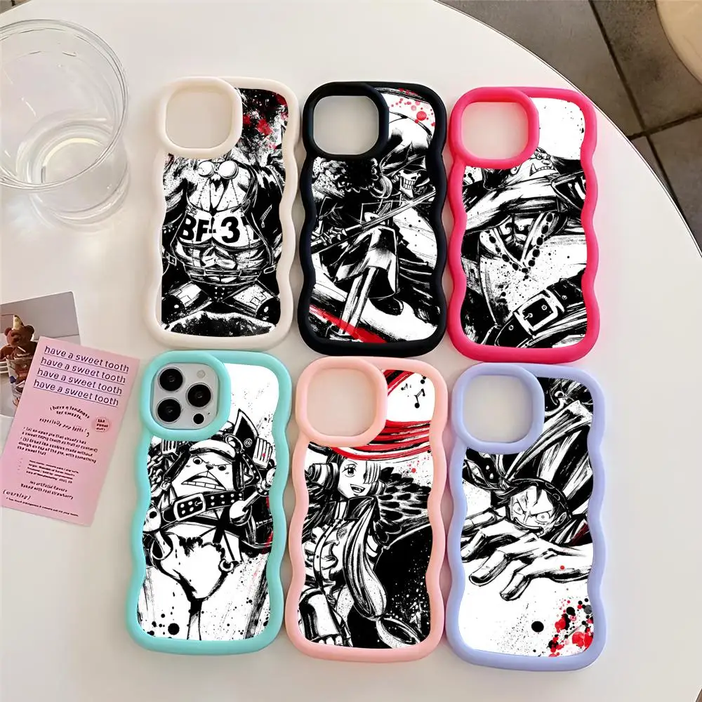 O-One P-Pieces Чехол для телефона в стиле аниме с рисунком тушью Розовый Милые девушки