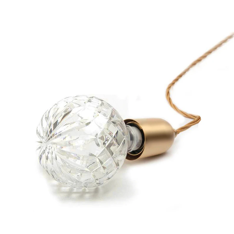 Мини-подвесные светильники цвета розового золота E27 лампочка светильник для