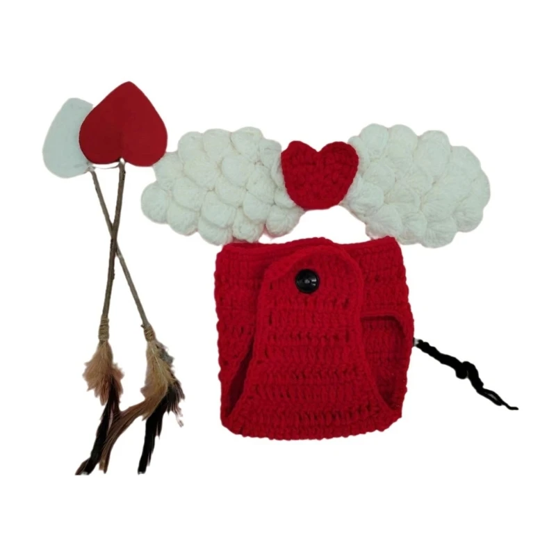 Реквизит для фотосессий новорожденных костюм с крыльями ангела одежда