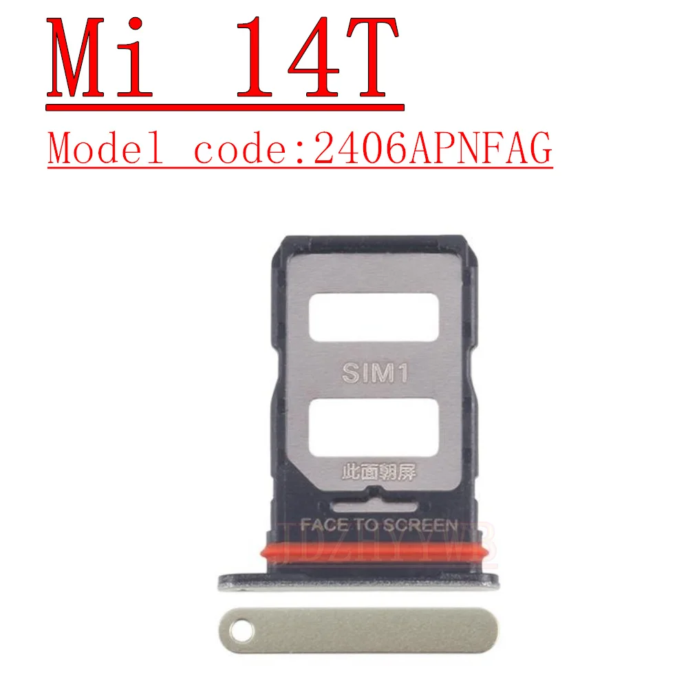 Фото Держатель лотка для микросхемы SD для телефона Xiaomi 14T/14T Pro Mi 14TPro, держатель слота для лотка для SIM-карты, адаптер, разъем, запасные части №5