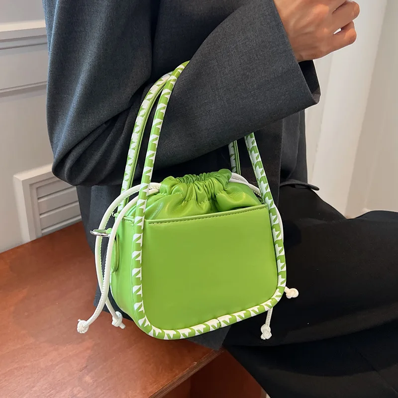 

Сумка-мешок женская из экокожи, модный роскошный саквояж на плечо, дизайнерский чемоданчик кросс-боди, лето, 2022