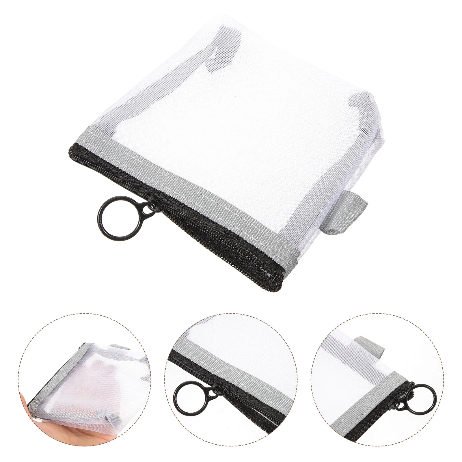 

4 Pcs Storage Box Makeup Pouch Grooming Bags Equestrian Nylon Clear Wallet Mesh Zipper Women Travel Organizer