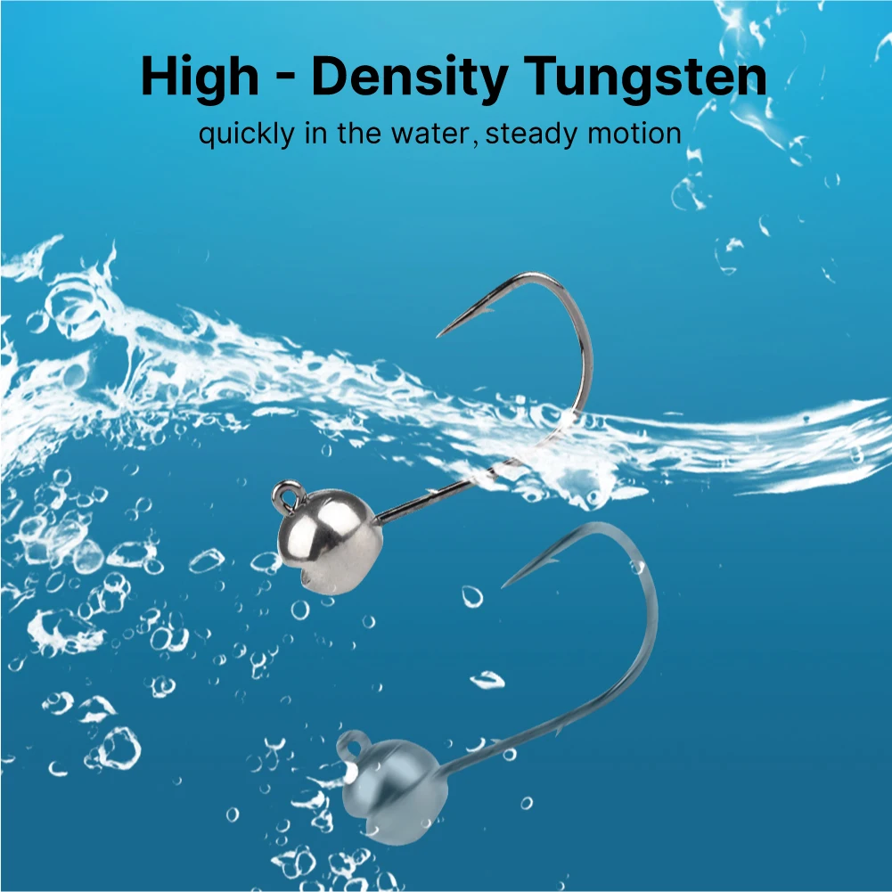 MUUNN 20PCS  1g/1.5g/2g/2.5g/3g Tungsten Jig Head Rockfish Lure MANTIS AJING Soft  Fishing Ajing Hooks Double barbs Hook For