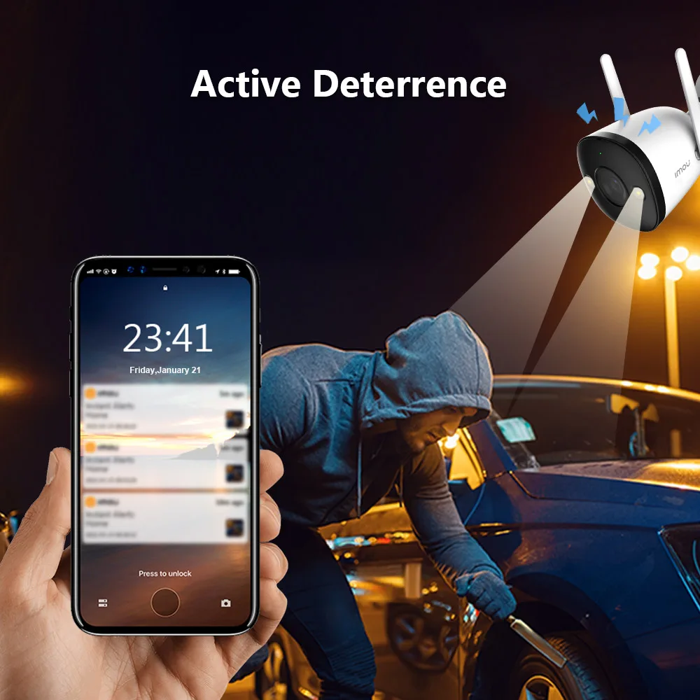 Скидка Imou Bullet 2 4-мегапиксельная наружная IP-камера Wi-Fi камера Мягкий режим AP Интеллектуальное активное сдерживание Двусторонняя связь Ночное виден...