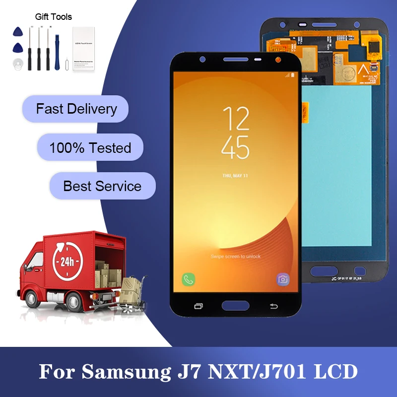 

OLED J7 Nxt Display For Samsung Galaxy J701 Lcd Touch Screen Digitizer J7 Core J7 Neo Assembly Free Ship With Tools Wholesale