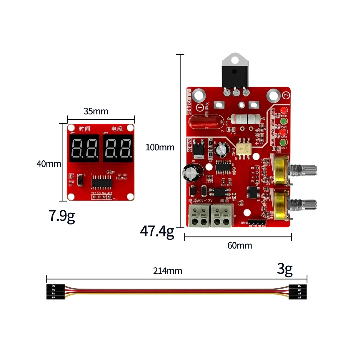 NY-D01 панель управления аппаратом для точечной сварки регулирующая время и ток