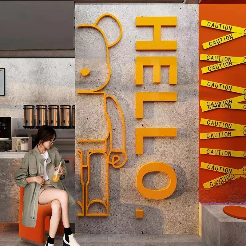 3d стереостробика с надписью Hello декор для комнаты эстетические настенные