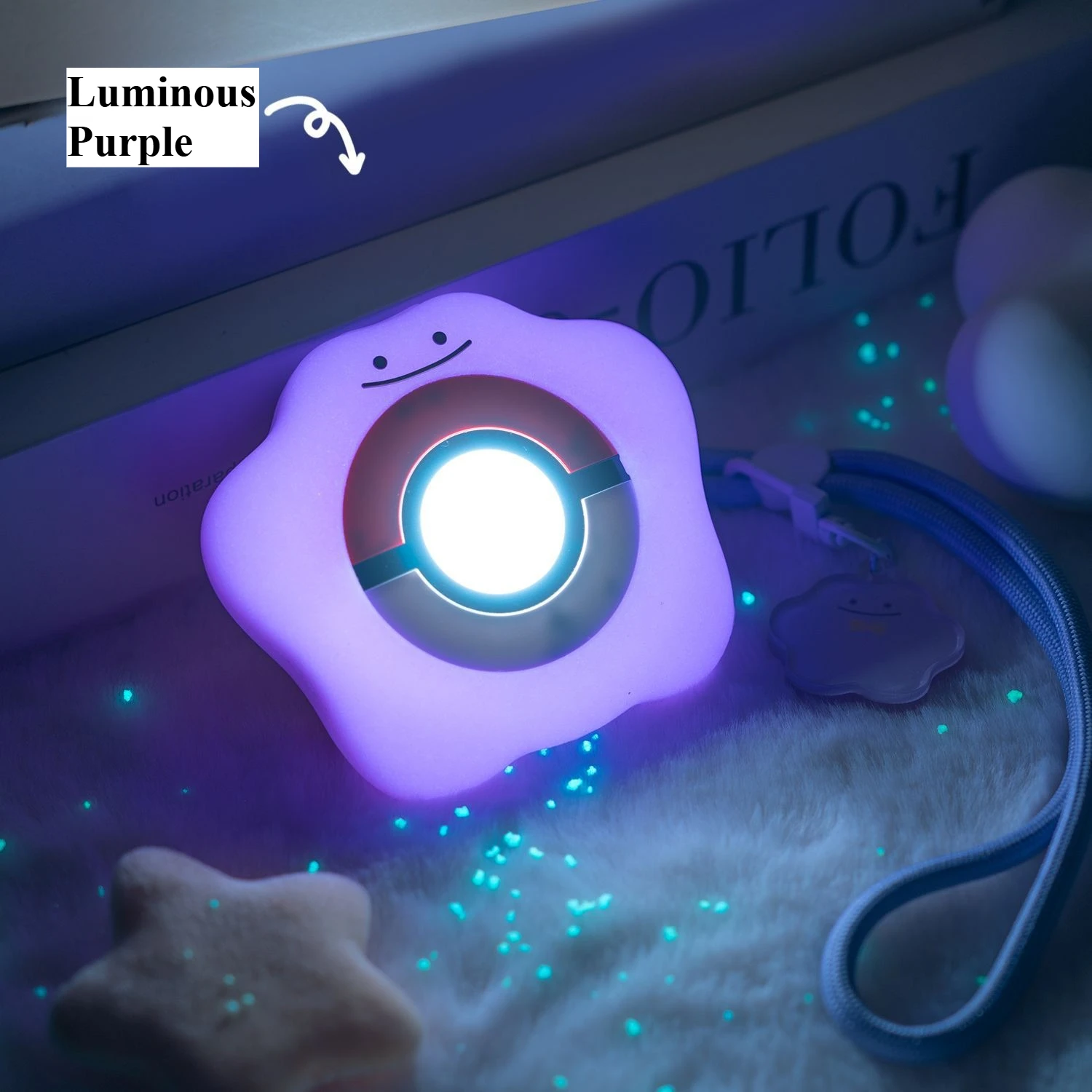Силиконовый защитный чехол Bandai Pokemon GO Plus+ с креплением для шнурка и наклейкой для аксессуаров Pokeball Sleep Tracker, подарок (art.: 3920db16ffc3c) - 3920db16ffc3c