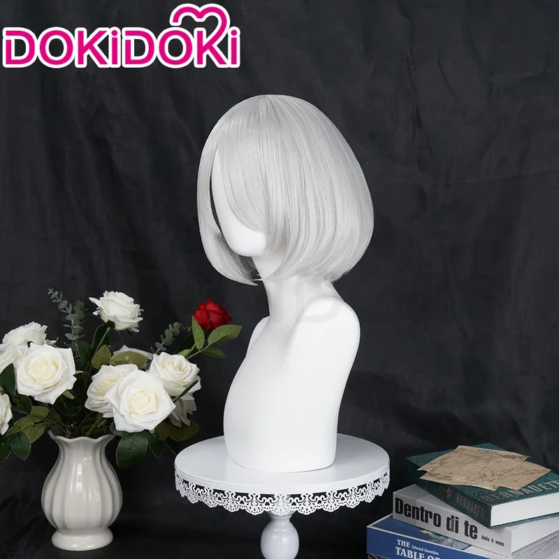 В НАЛИЧИИ 2B Парик Игра Косплей DokiDoki YoRHaa No. 2-х парики типа B женские короткие белые