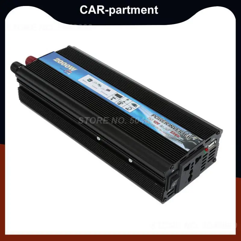 

Инвертор мощности с клеммной проволокой, модифицированный синусоидальный сигнал DC 12V на AC 220V, пиковая мощность, инвертор солнечной энергии, ...