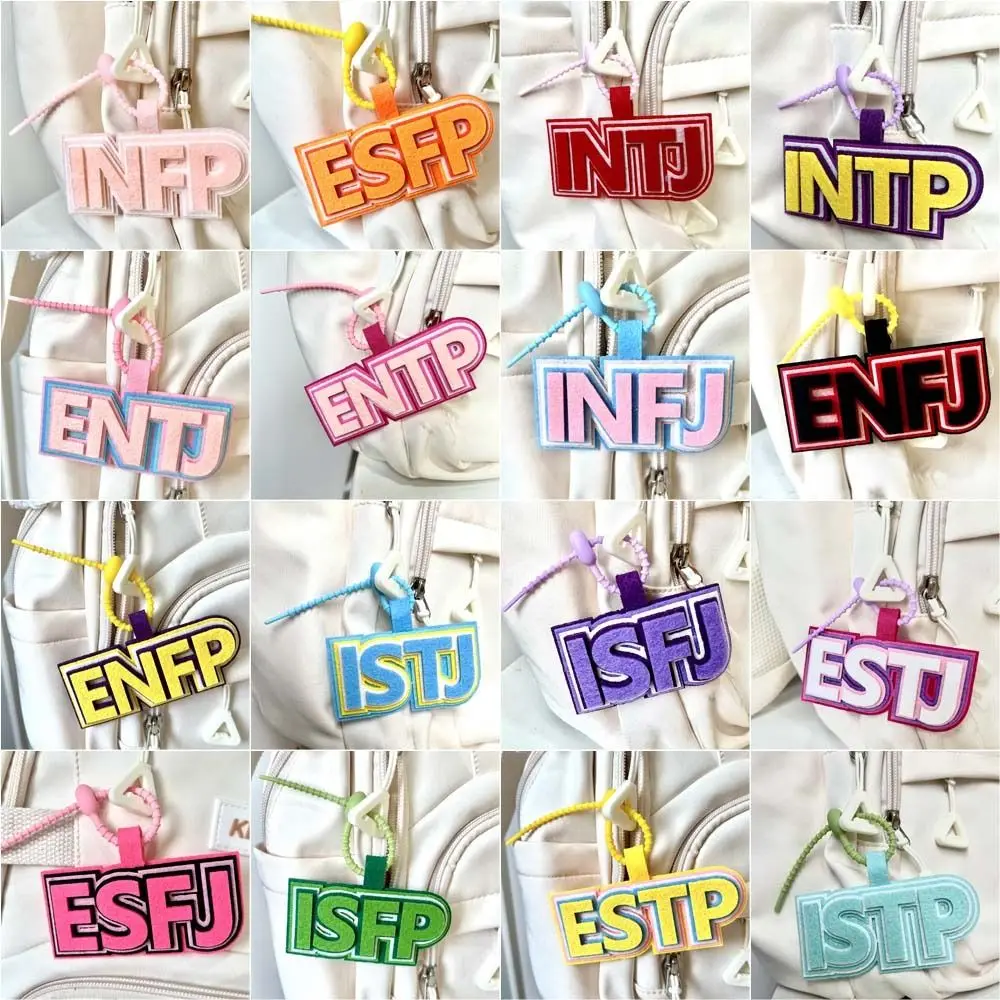Брелок с буквой MBTI красочные стили корейский стиль нетканая подвеска сумка