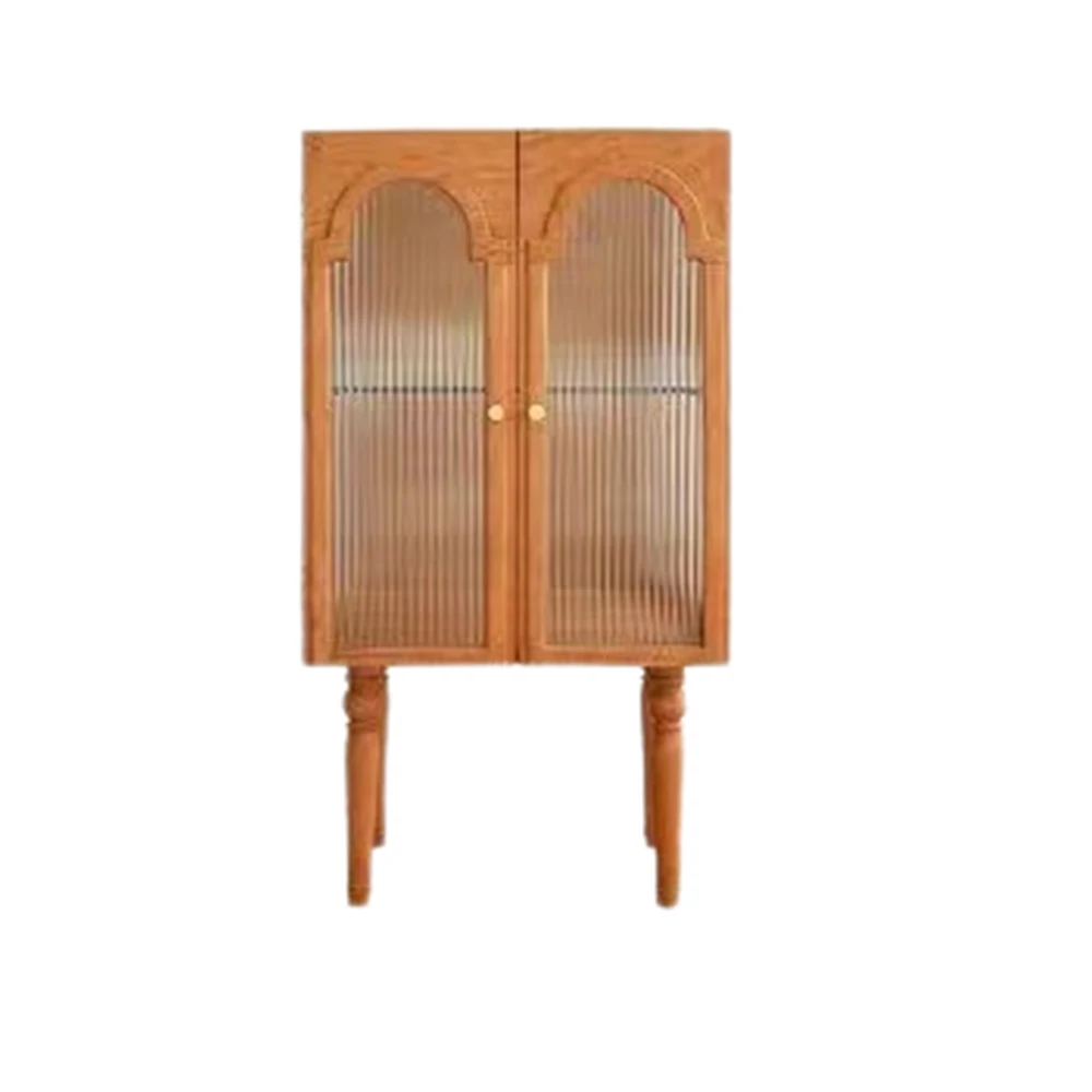

Large Space Living Room Cabinets Push Pull Type Display Cabinet Solid Wood Shelf Furniture Storage