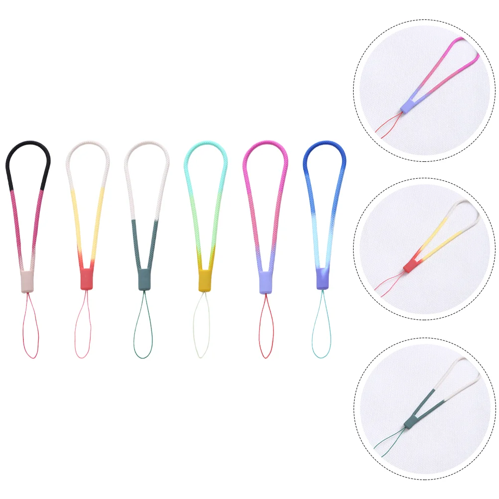 

Phone Lanyard Strap Silicone Hanging Wrist Cell Rope Charm Decorative Case Mobile Wristlet Hand Short Anti Camera Bead Keychain