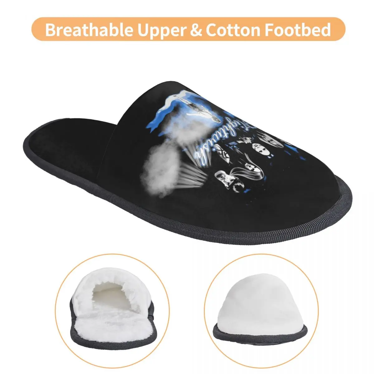 Фото Тапочки-слайды Custom Nightwishs Cozy Scuff из пены с эффектом памяти для женщин, финский симфонический метал-квадретр, для дома и спальни №3