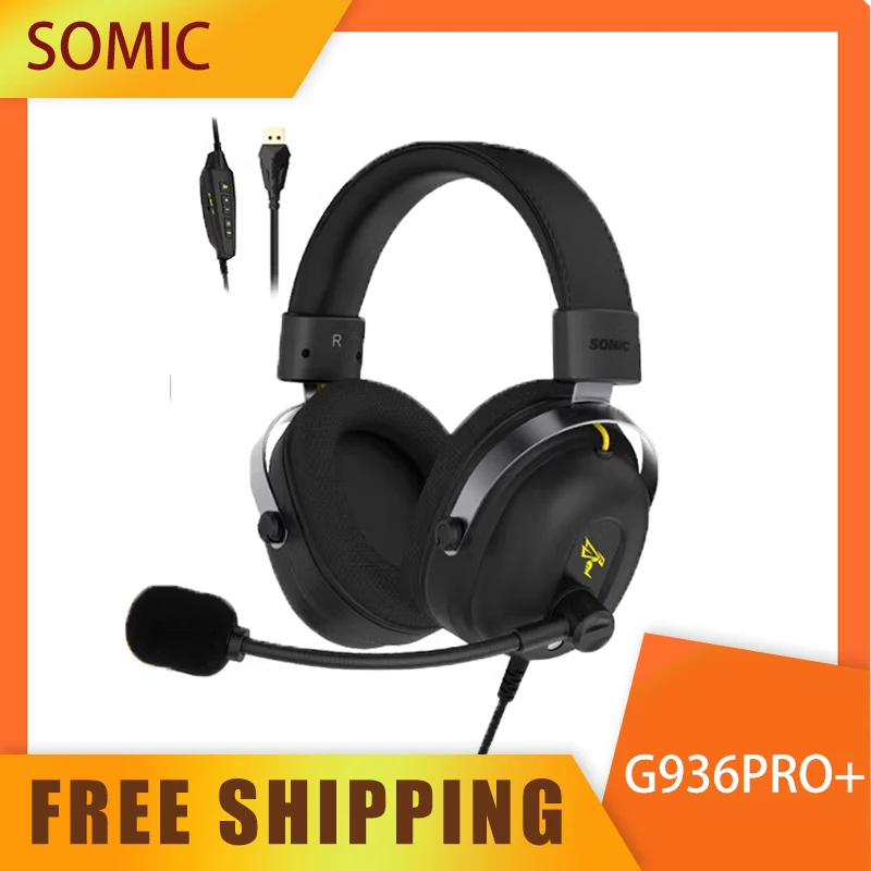 Наушники Somic G936PRO + с микрофоном USB 7 1 каналов цвет в ассортименте
