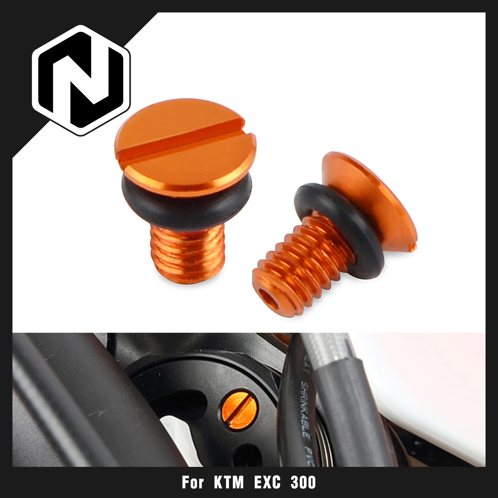 Фото NICECNC для KTM EXC 300 2008-2022 M4 x 0,7 WP Винт крышки воздушного клапана передней вилки EXCF 350 XCW 500 08-22 SX 125 SXF 450 XC300 20-22 №1