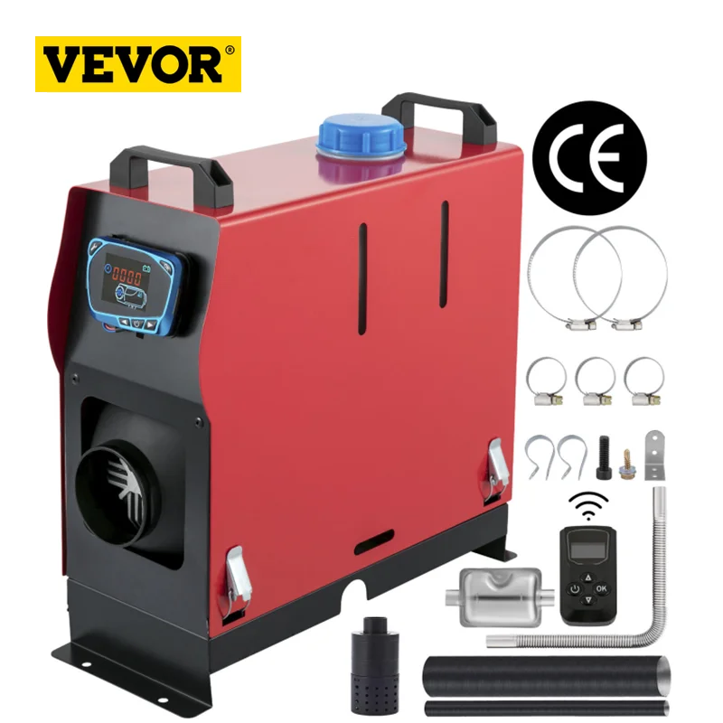 

VEVOR 5 кВт Дизельный подогреватель воздуха 12 В все в одном с ЖК-выключателем и дистанционным управлением глушитель для парковки подходит для ...