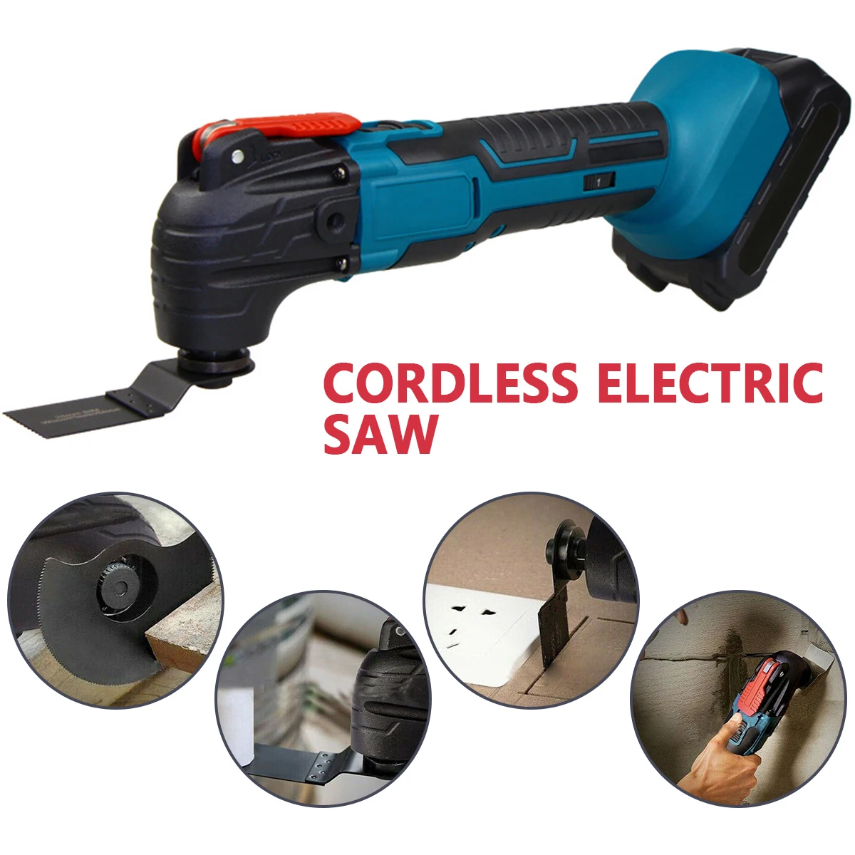 

Беспроводной Осциллирующий Инструмент, Осциллирующий многофункциональный инструмент, 6 Регулируемых скоростей, 4 °, Осциллирующий угол, со...