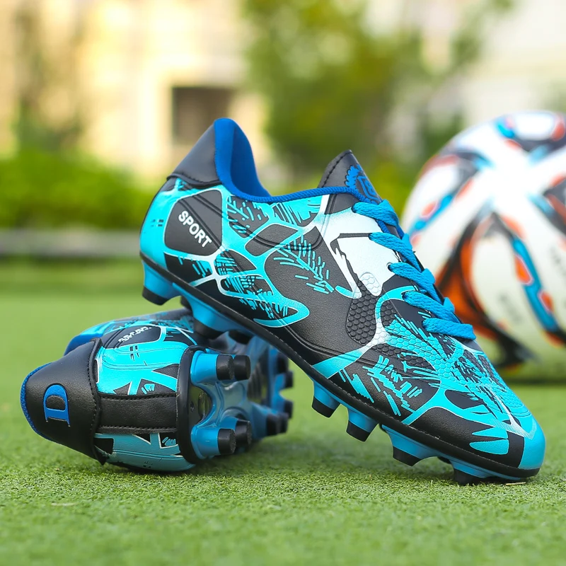 Kids Soccer Shoes FG/TF Football Boots Child Indoor Cleats Grass Sneakers Boys Girls Outdoor Athletic Training Sports Footwear